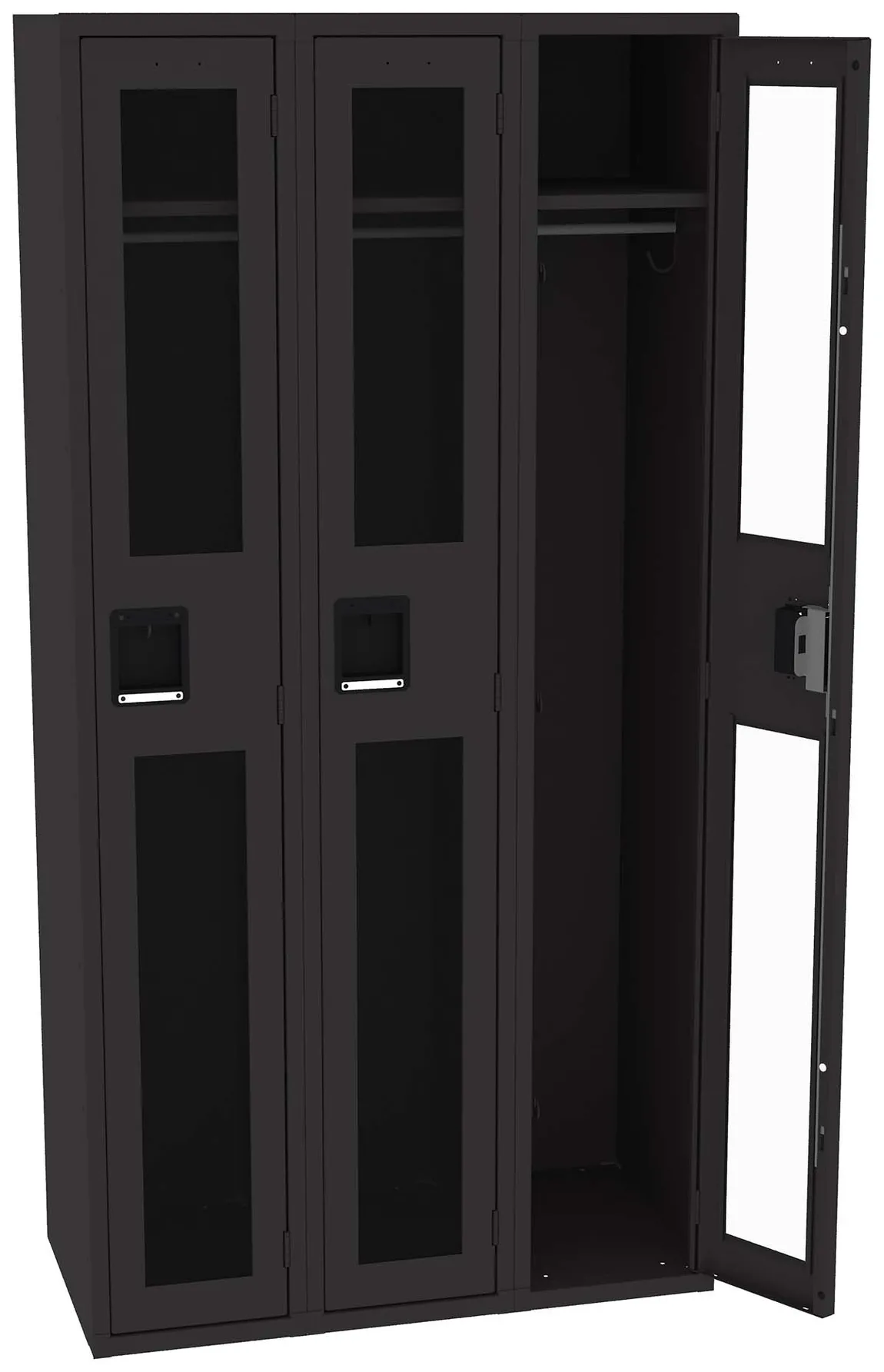 Triple See-Through Lockers