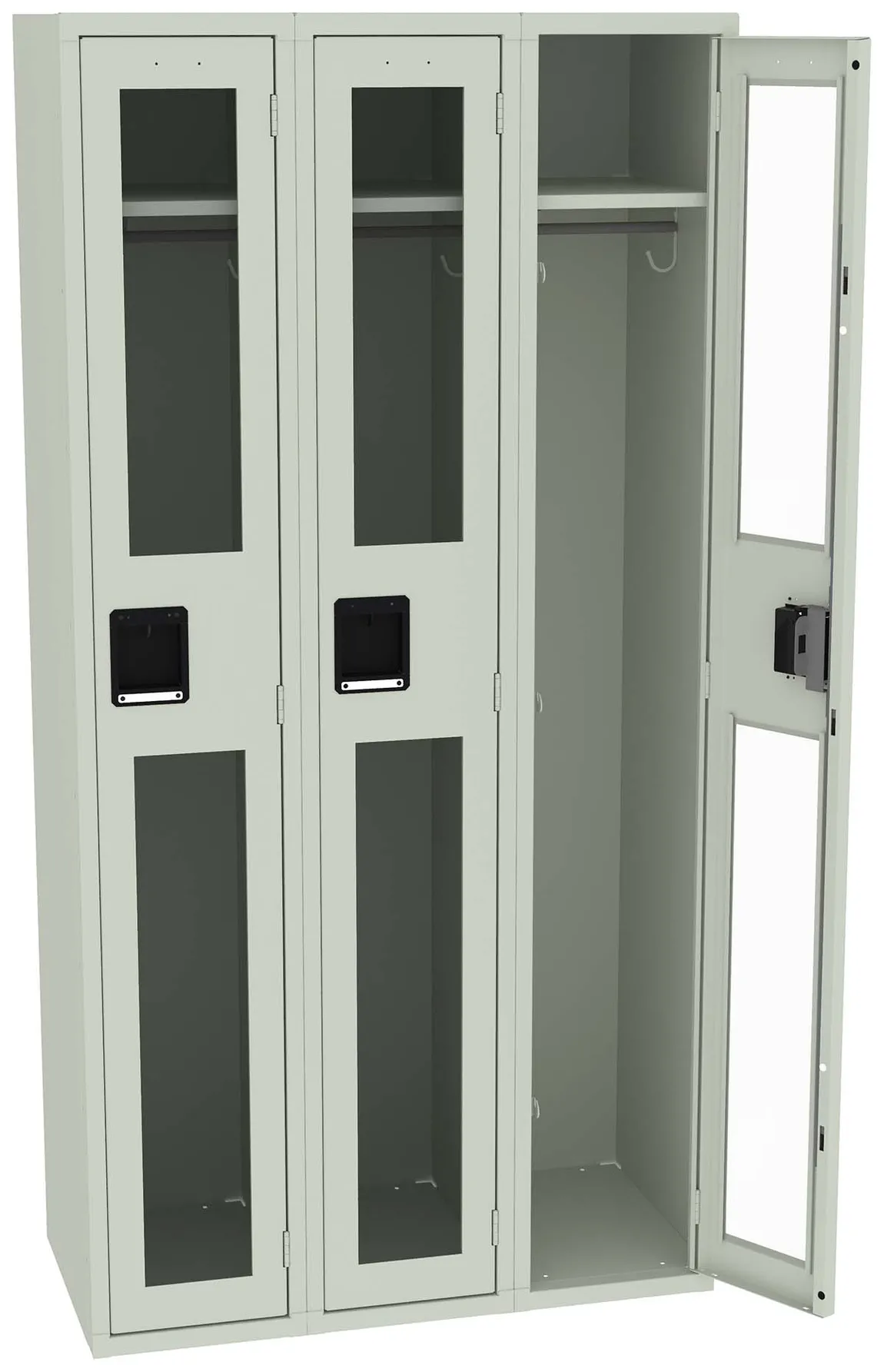 Triple See-Through Lockers