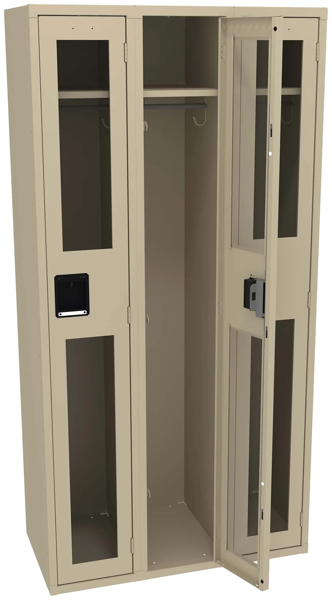 Triple See-Through Lockers