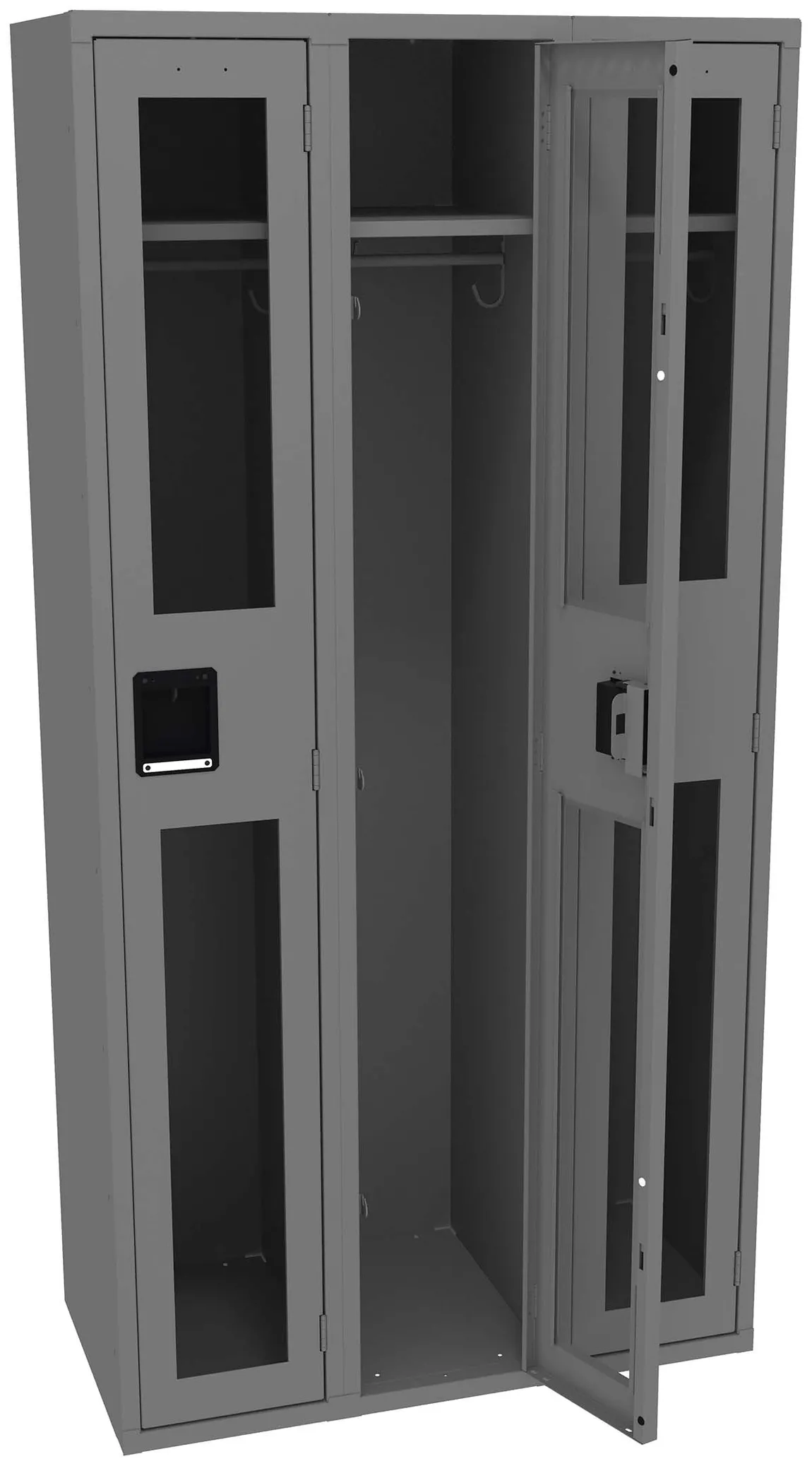Triple See-Through Lockers
