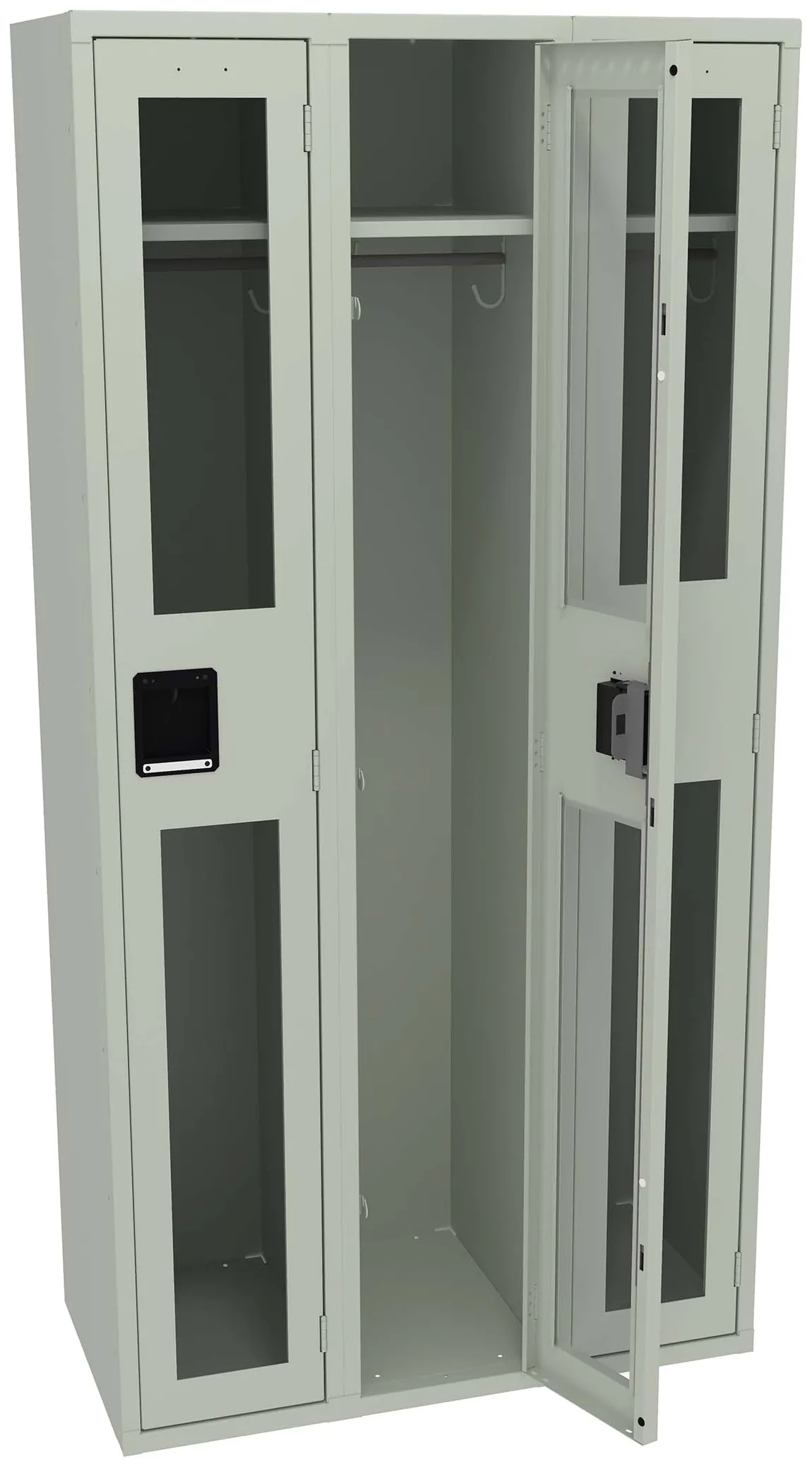 Triple See-Through Lockers