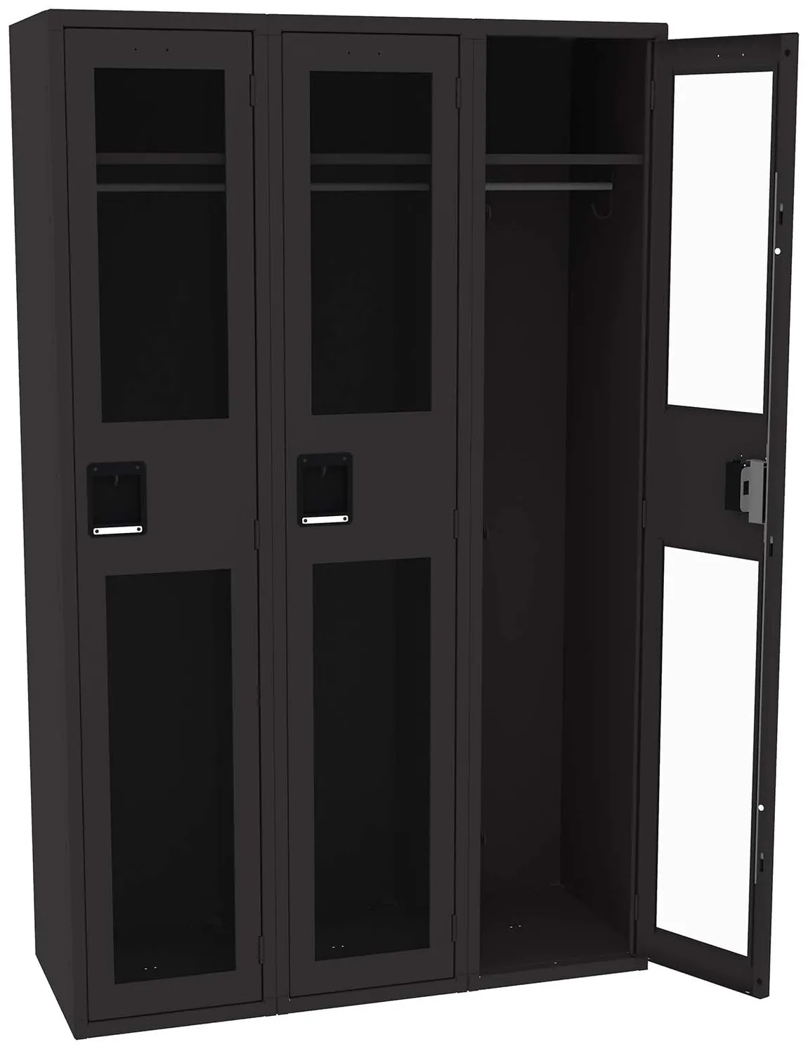 Triple See-Through Lockers