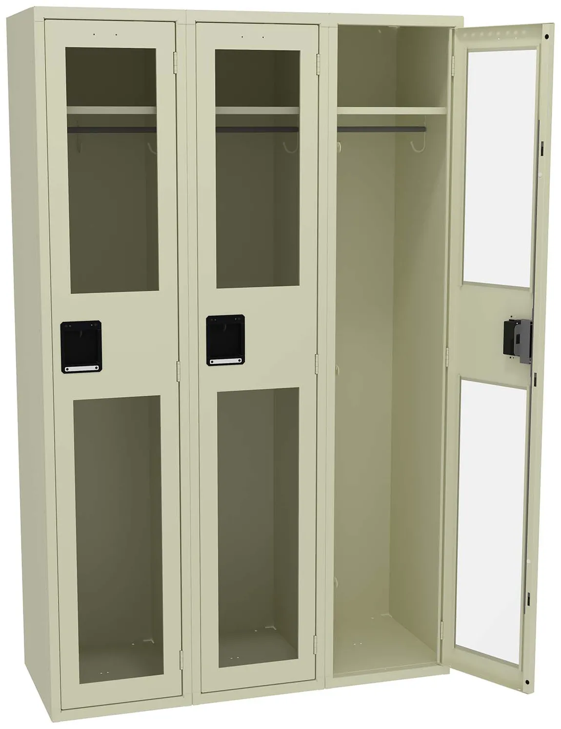 Triple See-Through Lockers