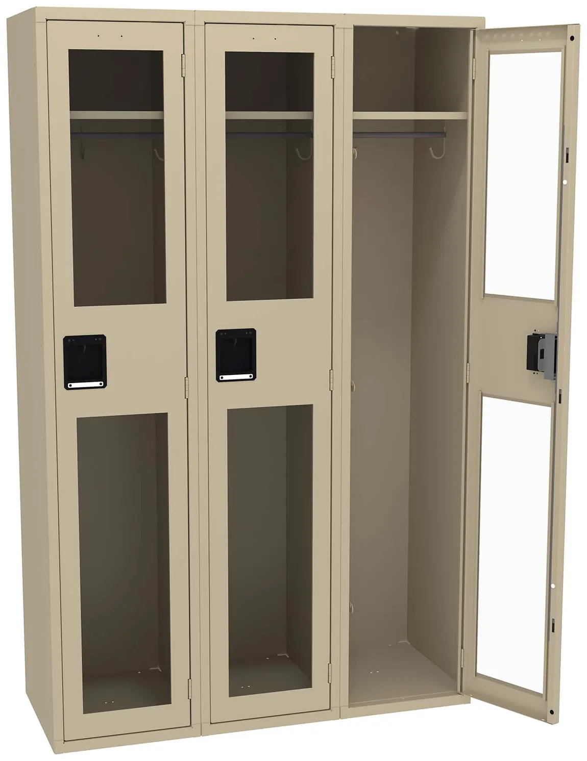 Triple See-Through Lockers