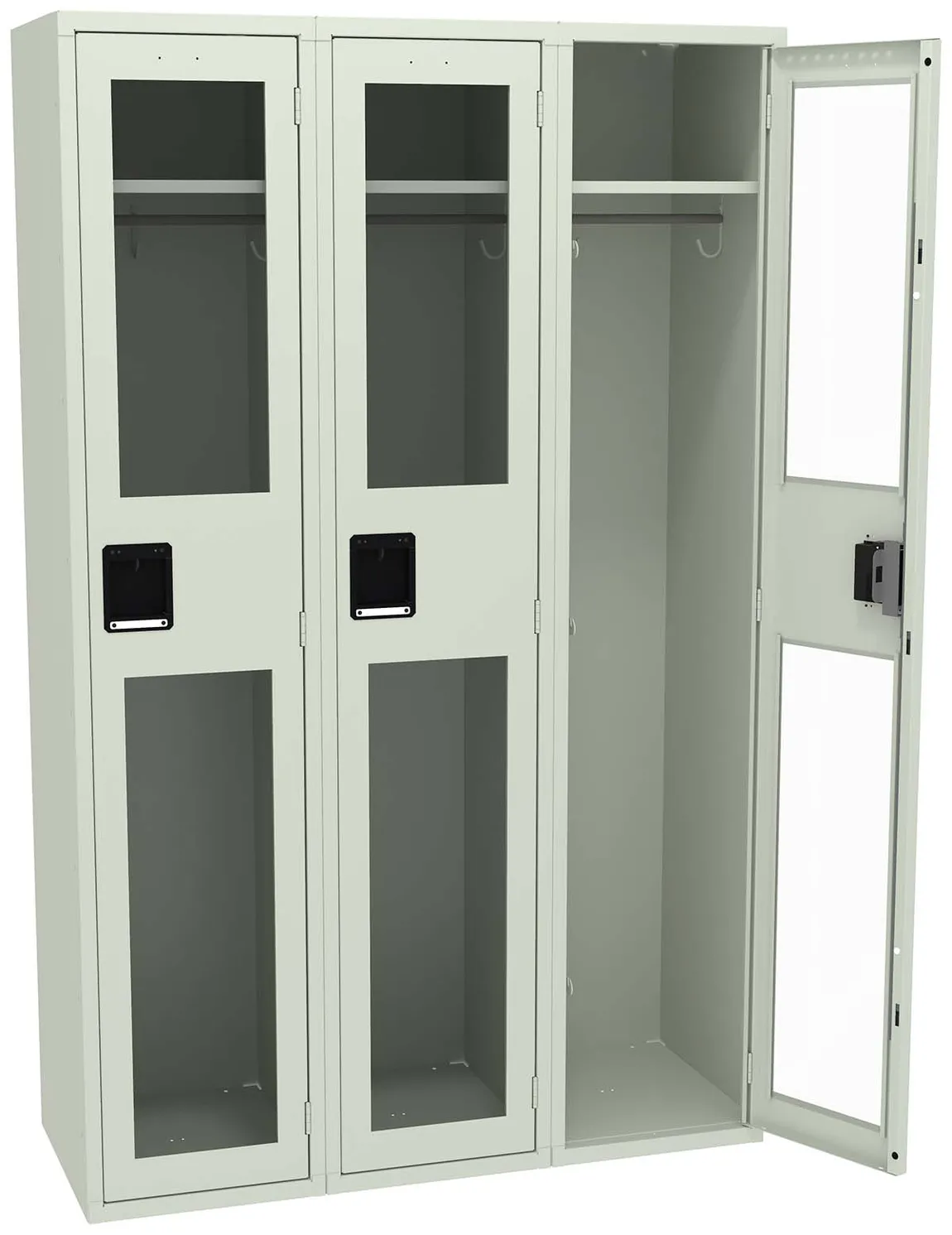 Triple See-Through Lockers