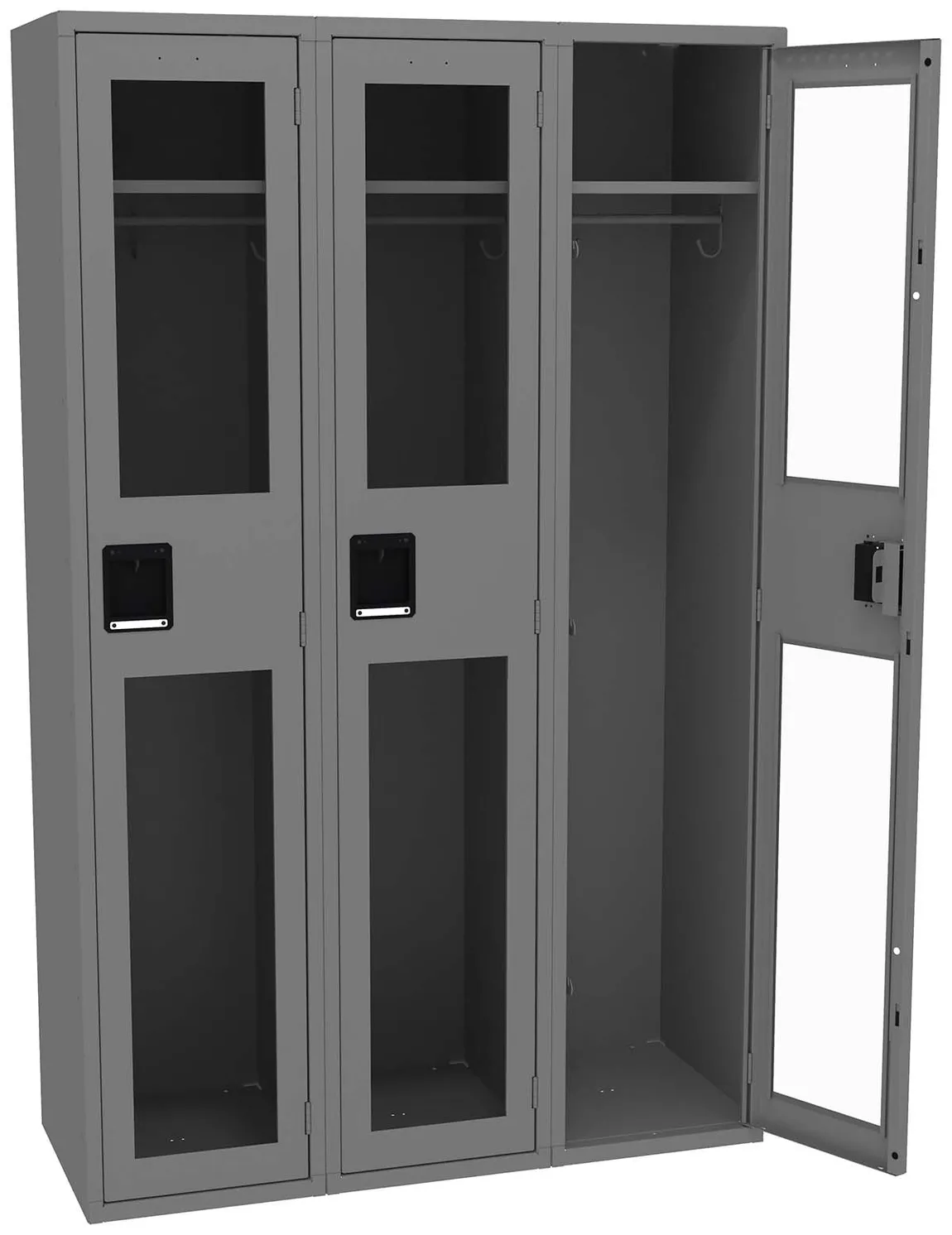 Triple See-Through Lockers