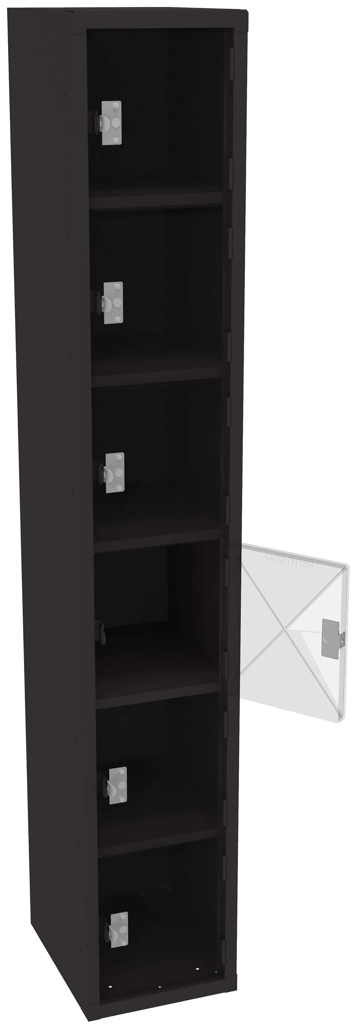 Six Clear Storage Lockers