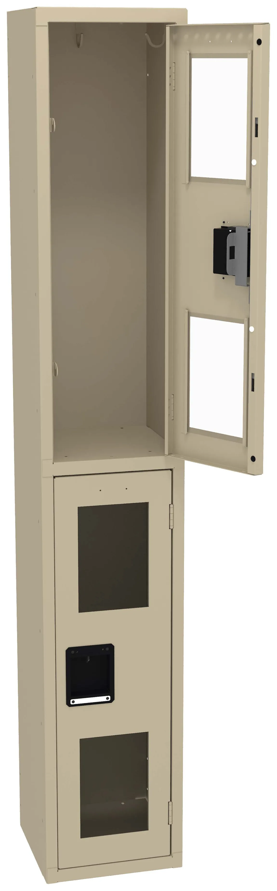 Dual-Tier Clear Lockers