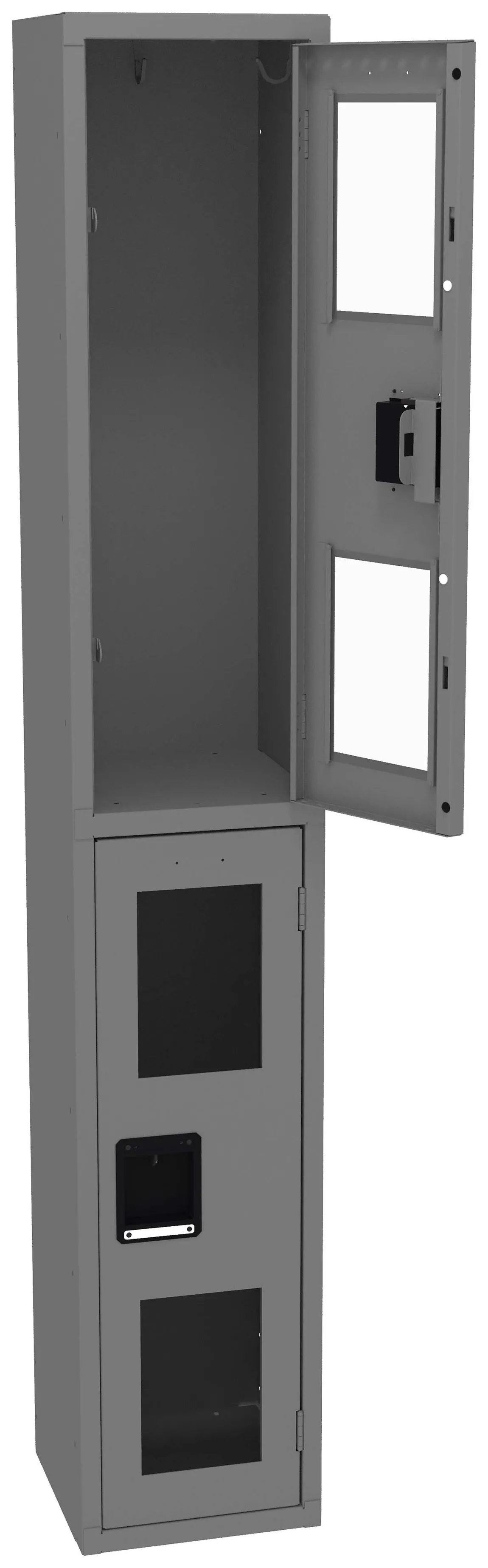 Dual-Tier Clear Lockers