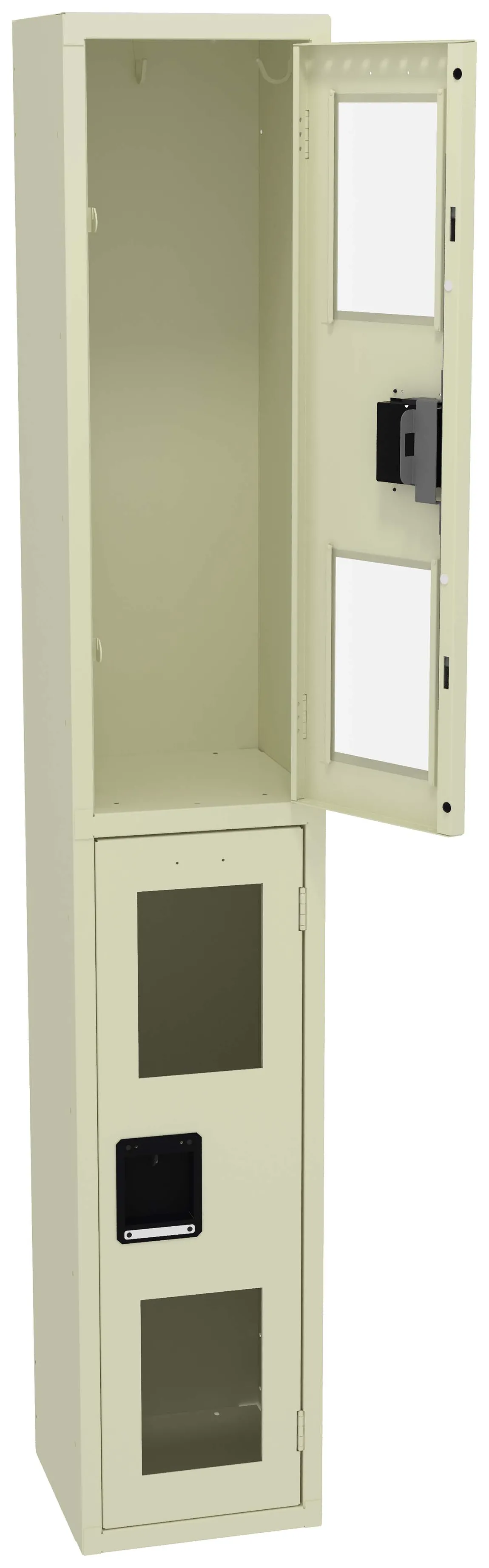 Dual-Tier Clear Lockers