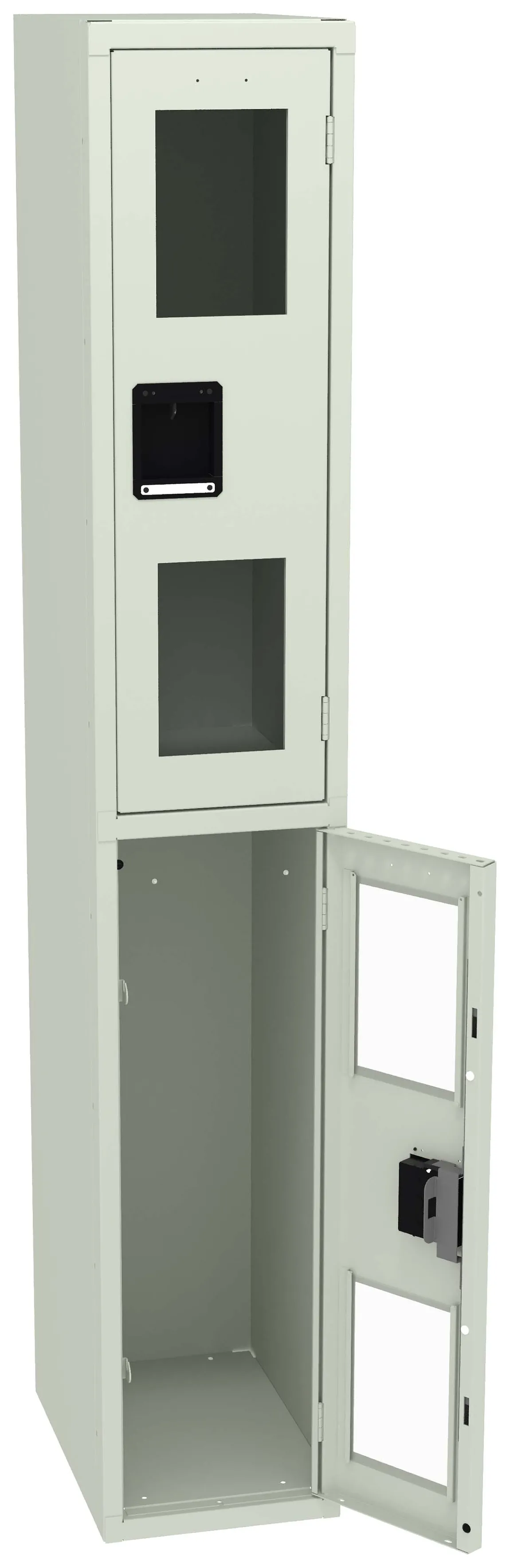 Dual-Tier Clear Lockers
