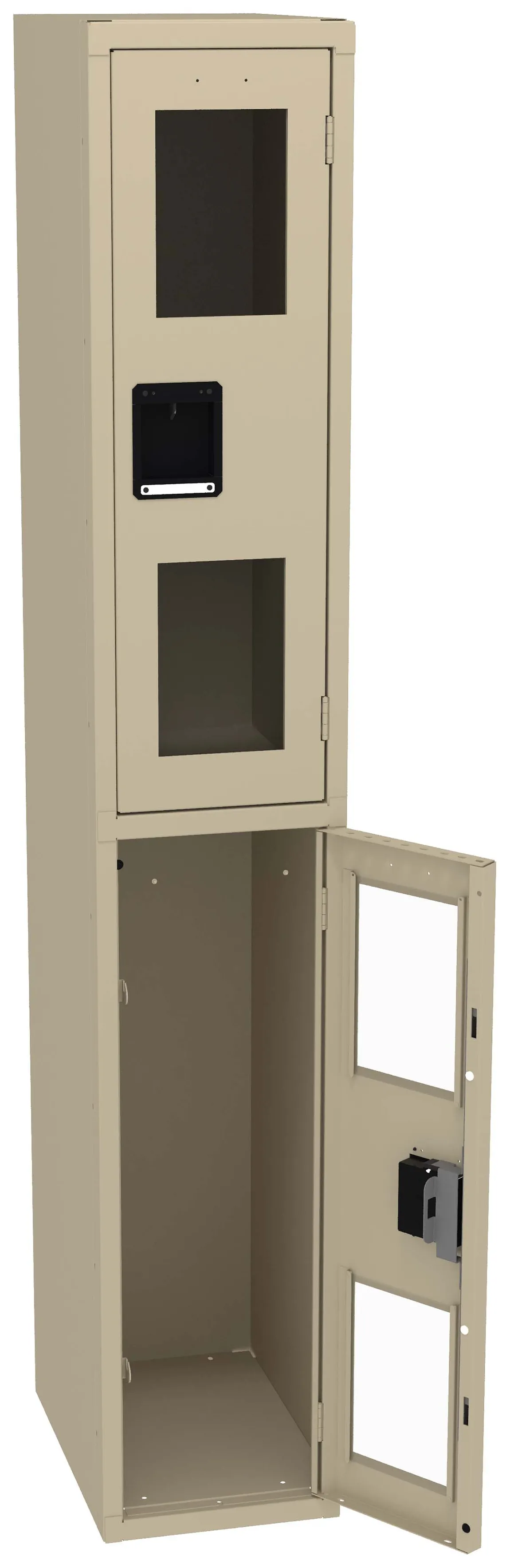 Dual-Tier Clear Lockers