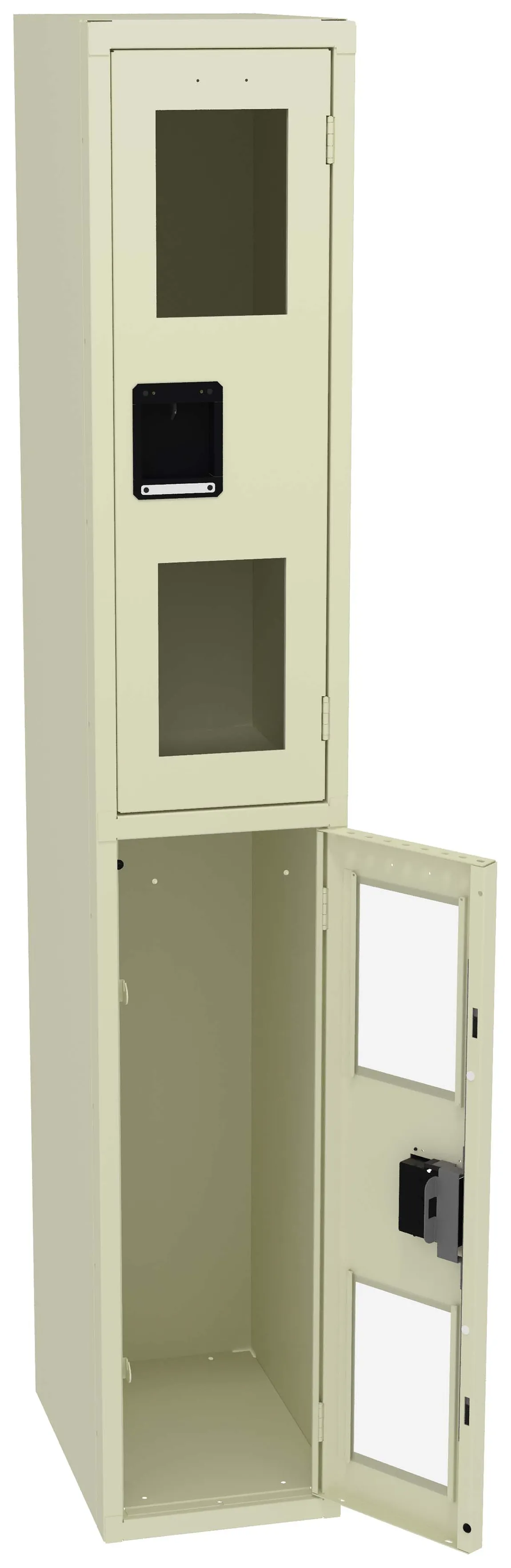 Dual-Tier Clear Lockers