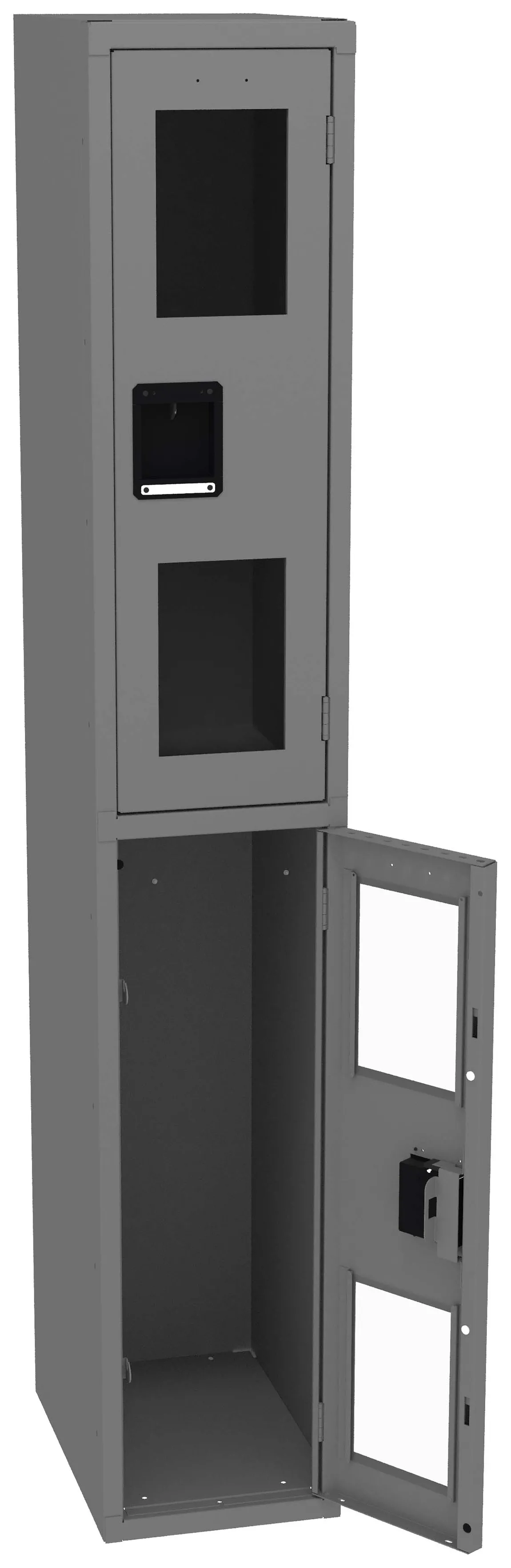 Dual-Tier Clear Lockers
