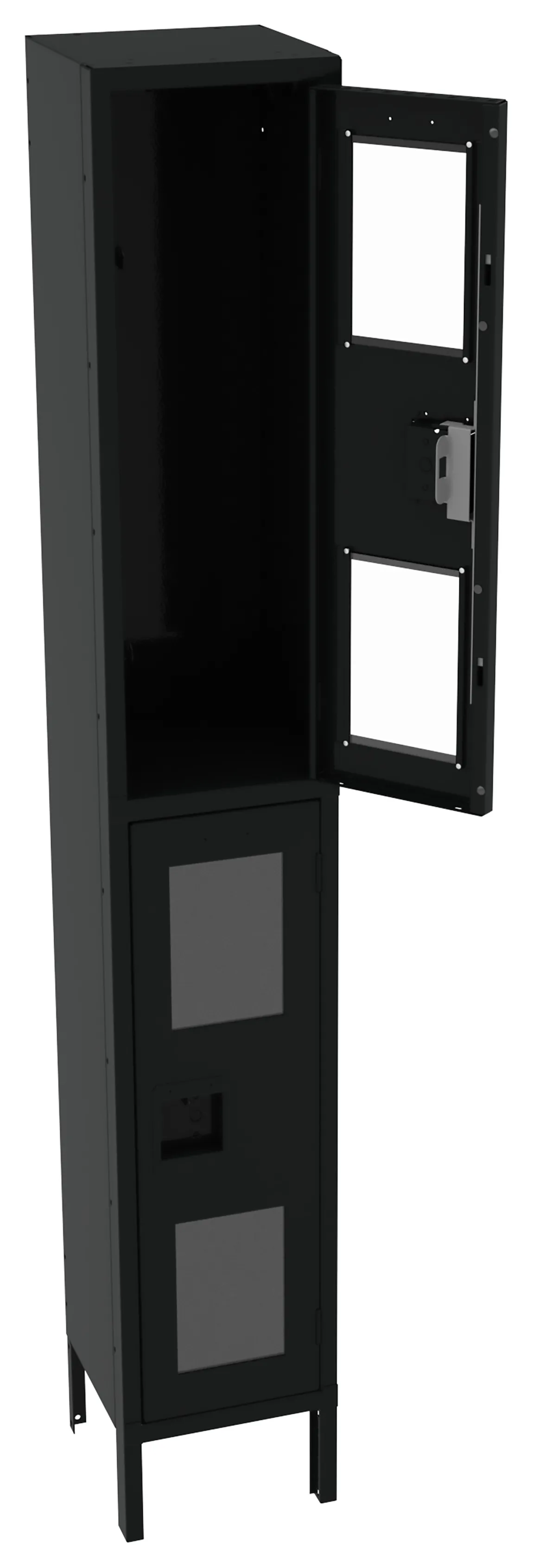 Dual-Tier Clear Lockers with Legs