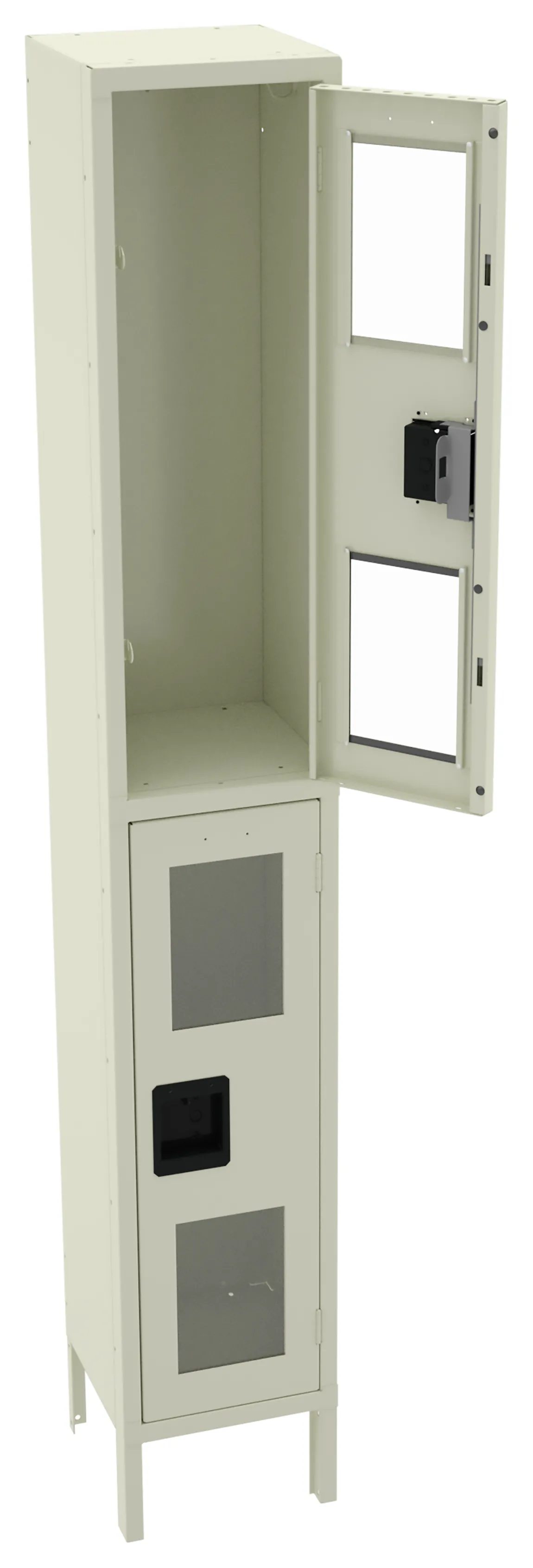 Dual-Tier Clear Lockers with Legs