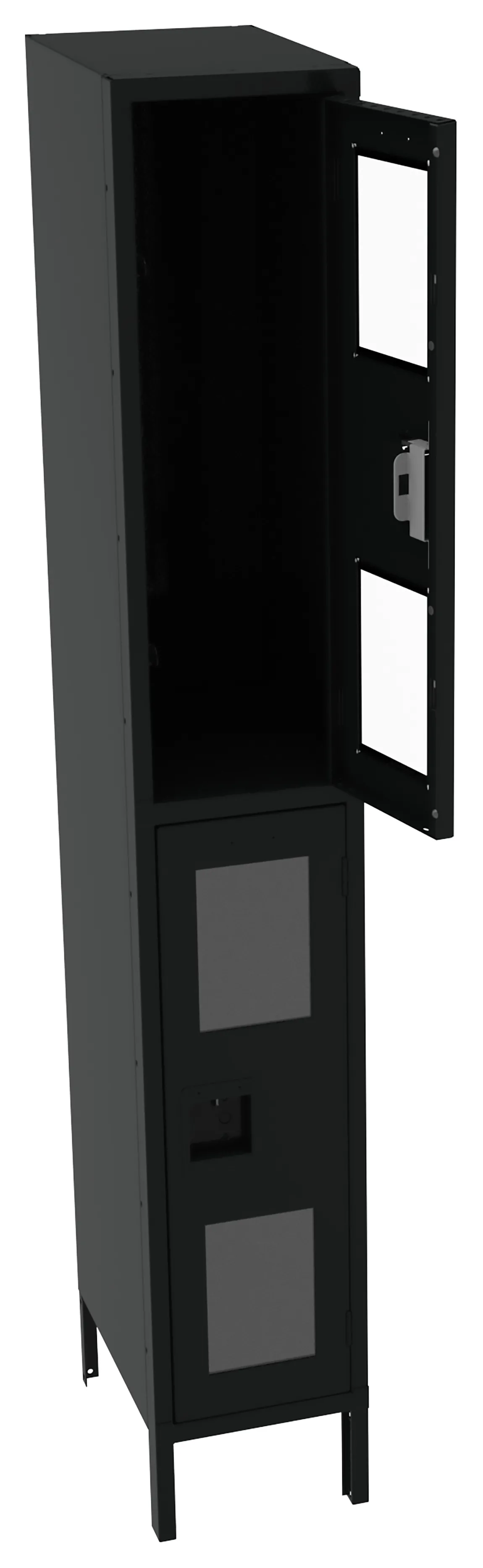 Dual-Tier Clear Lockers with Legs
