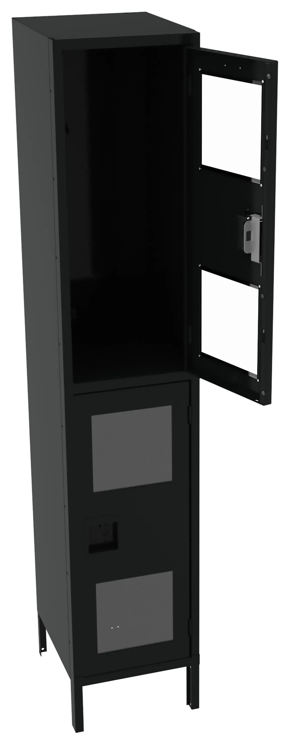 Dual-Tier Clear Lockers with Legs