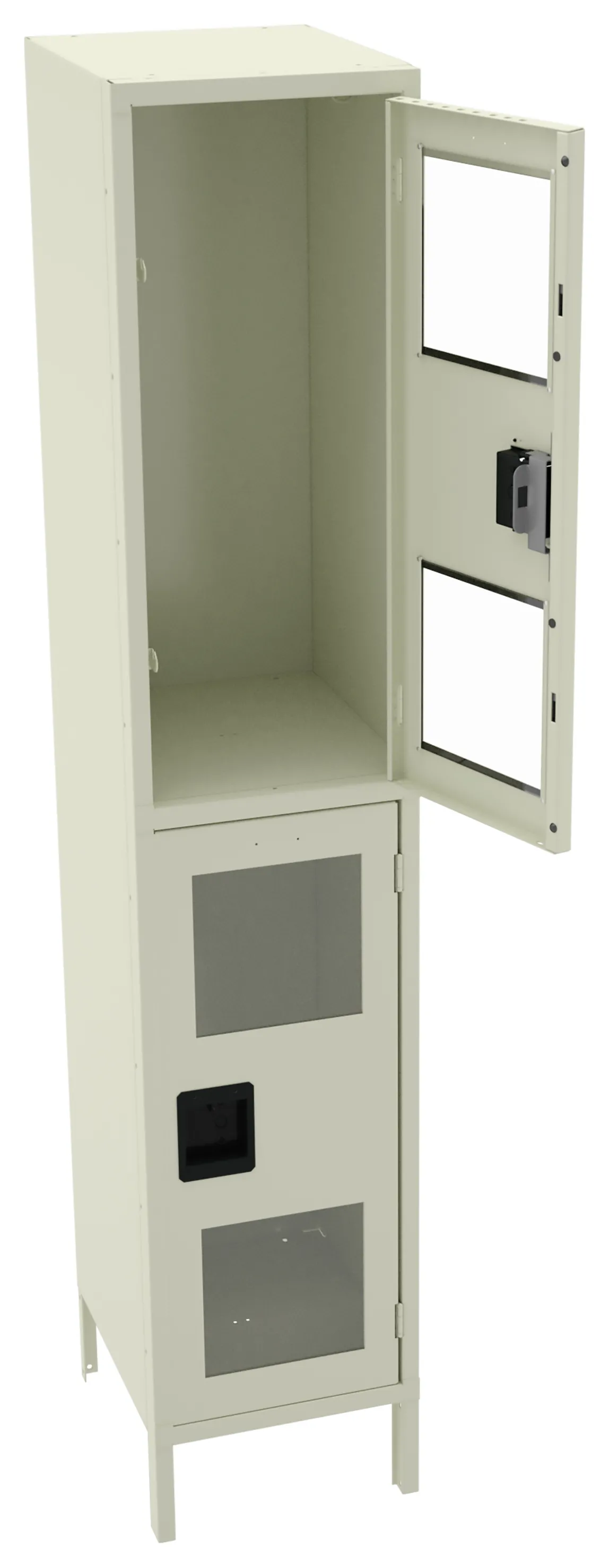 Dual-Tier Clear Lockers with Legs