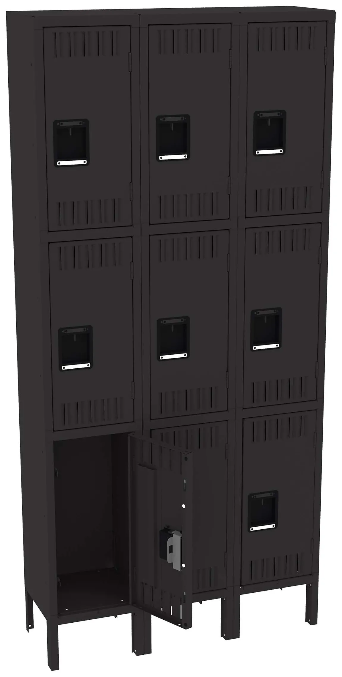 Triple Column Lockers with Legs