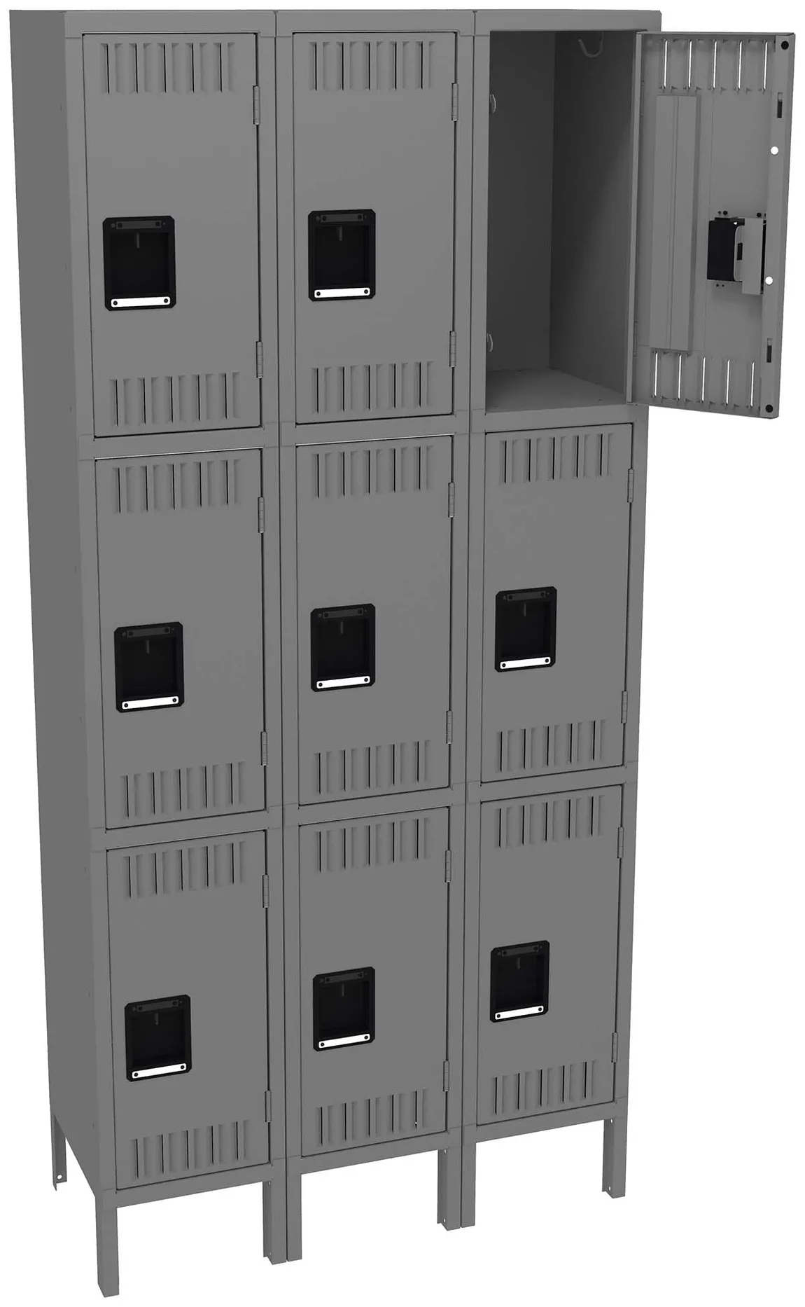Triple Column Lockers with Legs