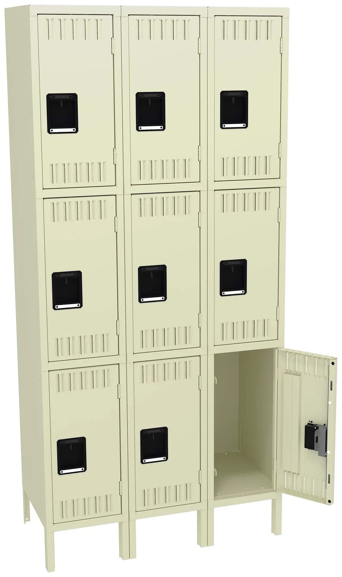 Triple Column Lockers with Legs
