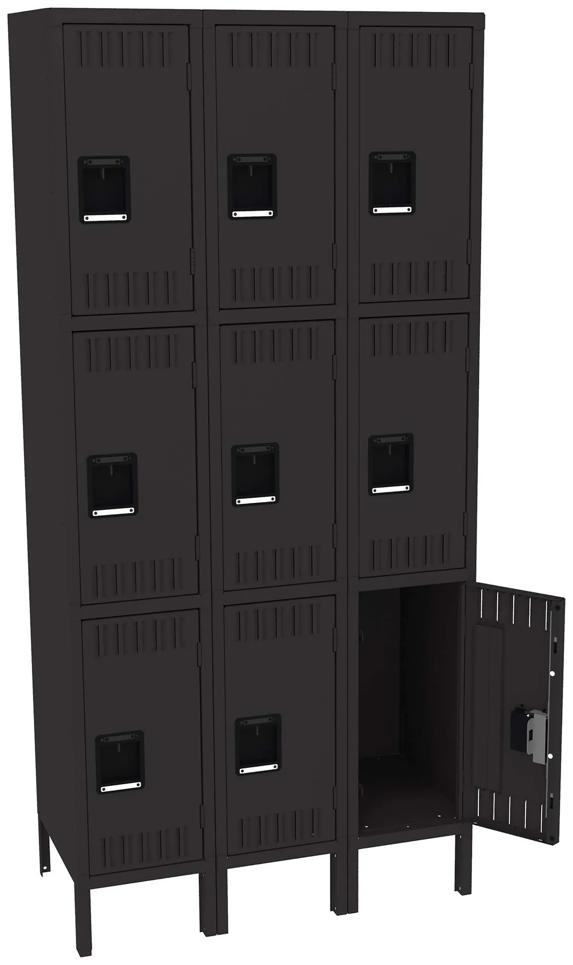 Triple Column Lockers with Legs