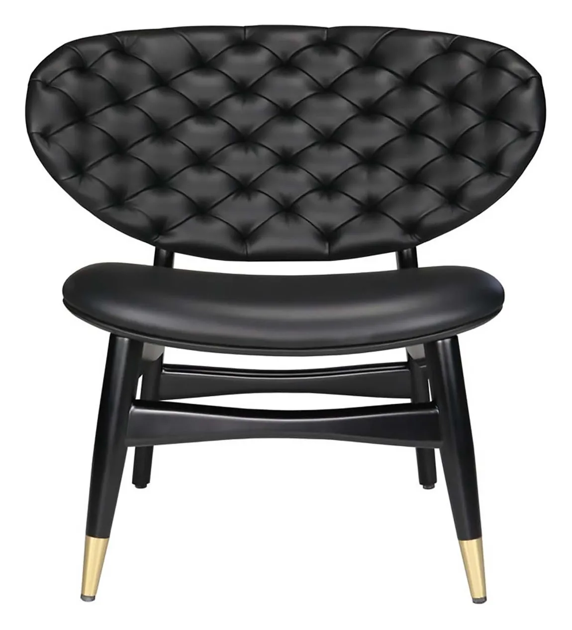 Buzz Seating Mid Century Modern Leather Lounge Chair