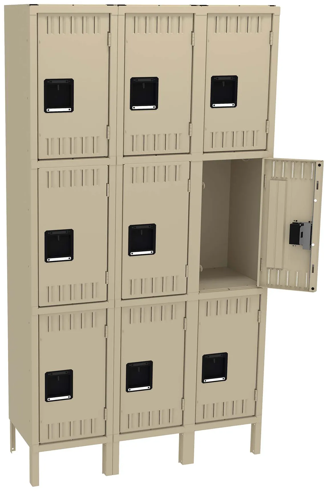 Triple Column Lockers with Legs