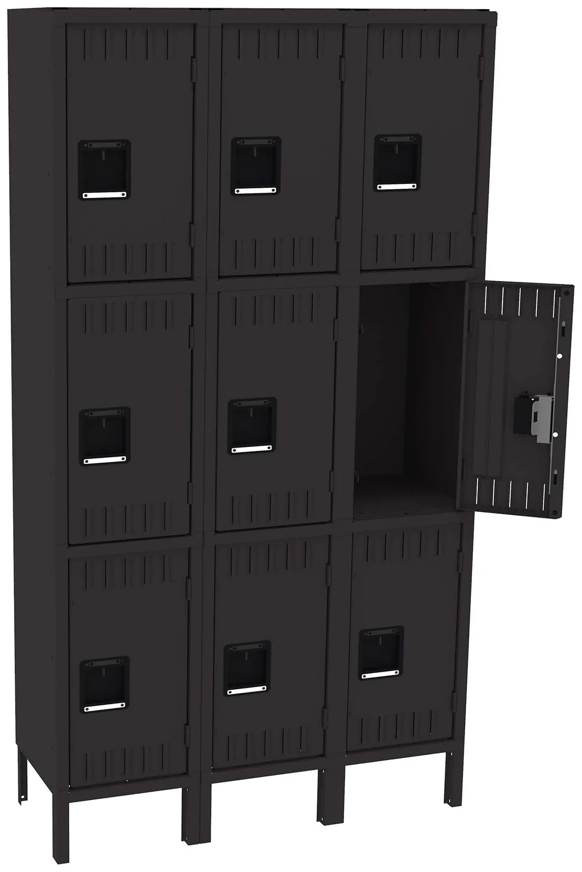 Triple Column Lockers with Legs