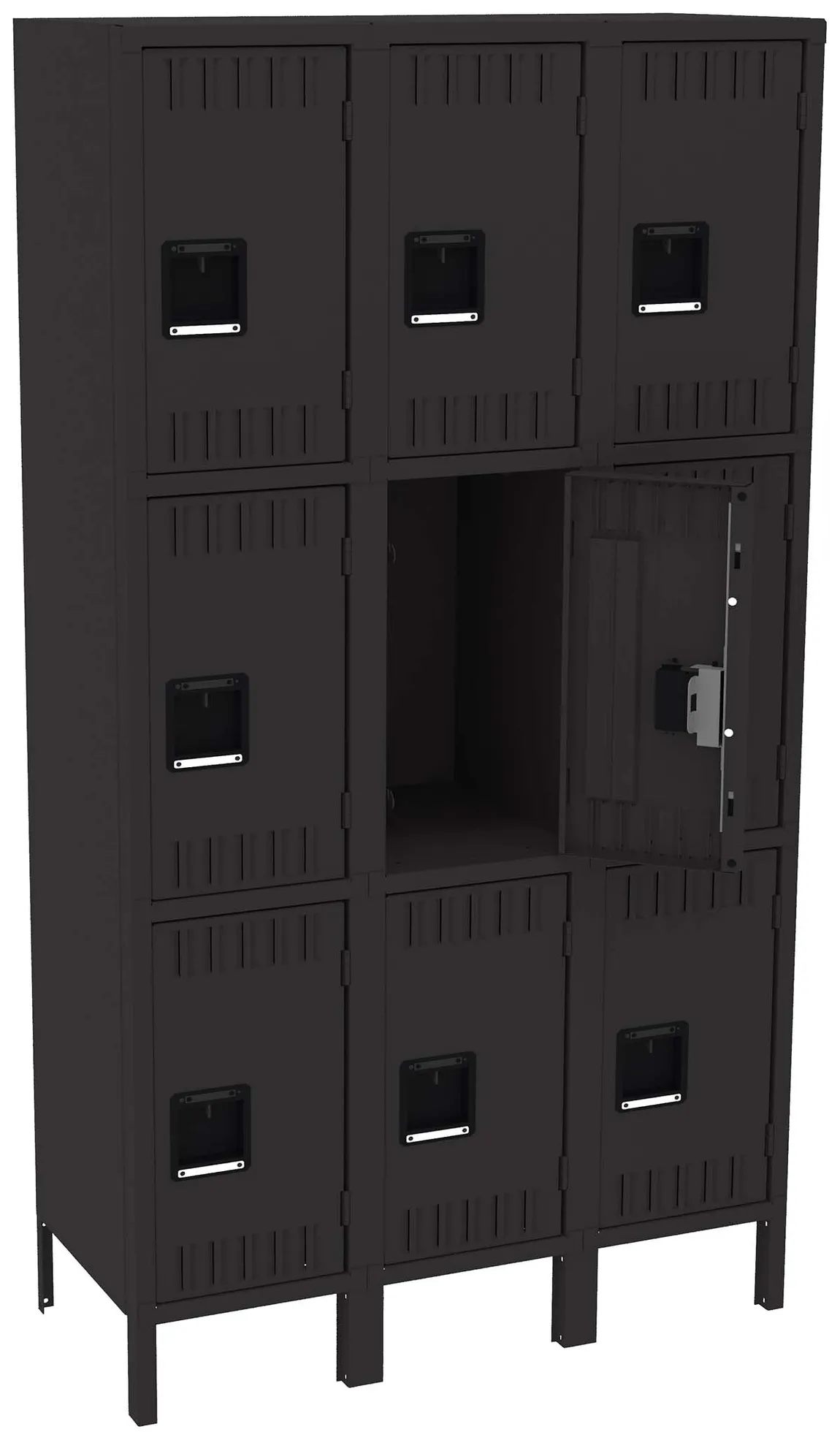 Triple Column Lockers with Legs