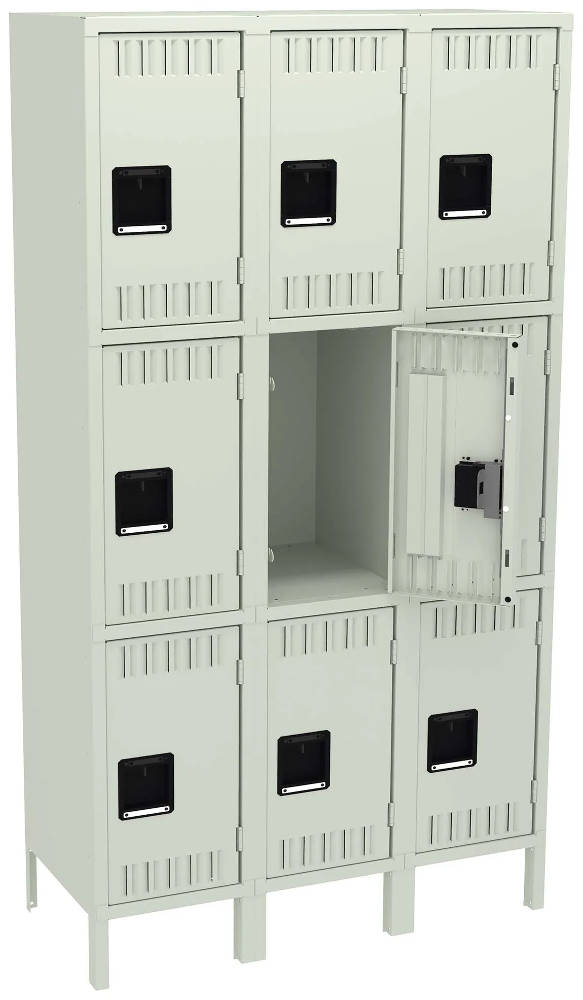 Triple Column Lockers with Legs