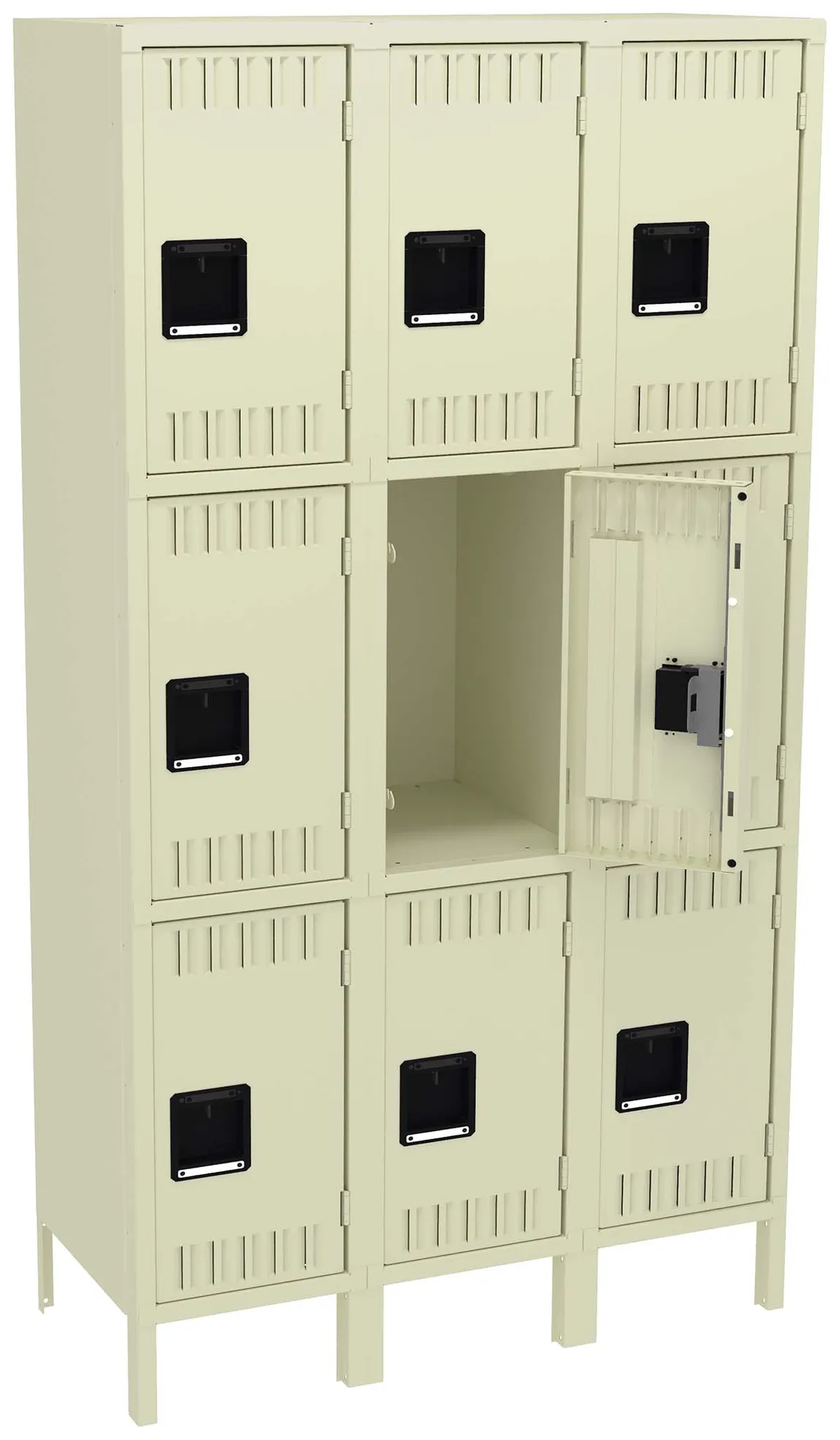 Triple Column Lockers with Legs