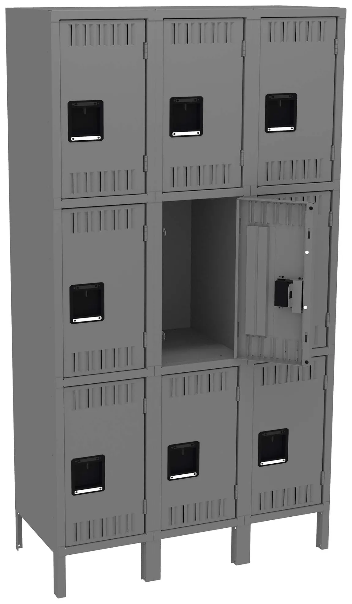 Triple Column Lockers with Legs