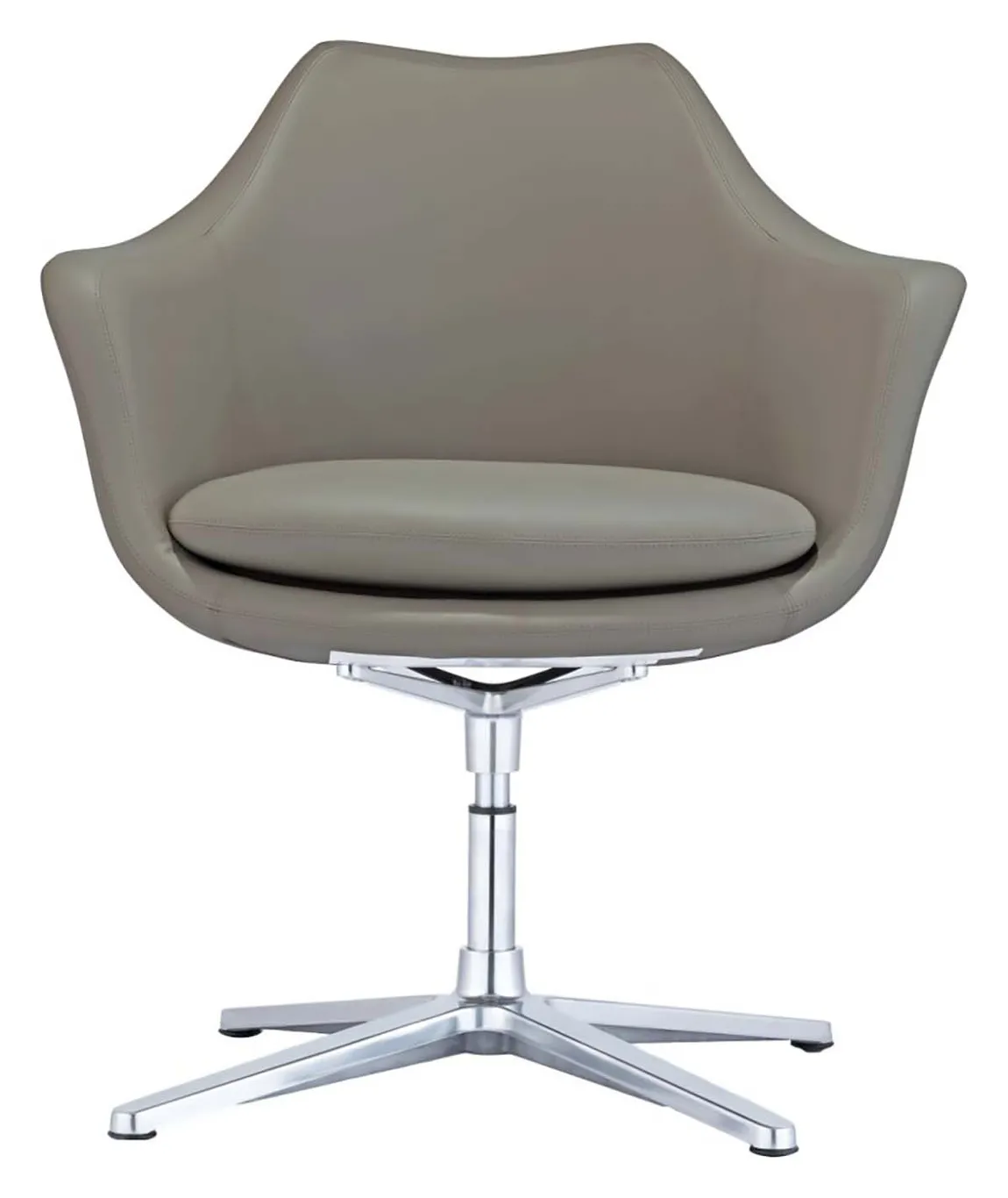 Flared Faux Leather Chair