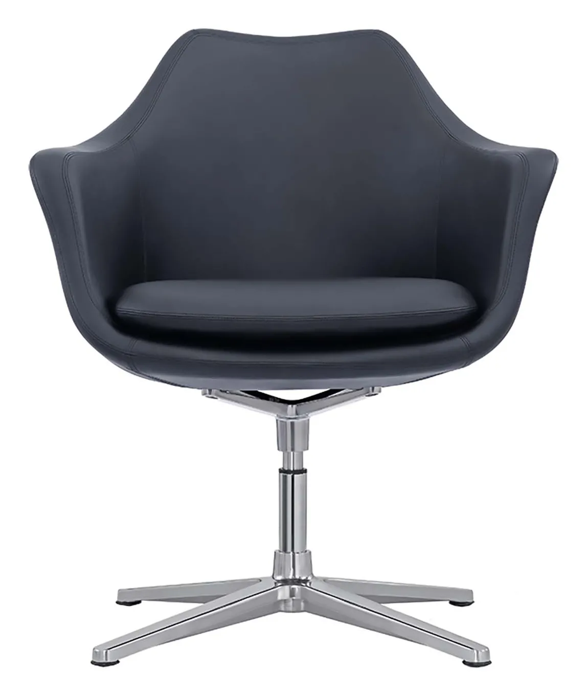 Flared Faux Leather Chair