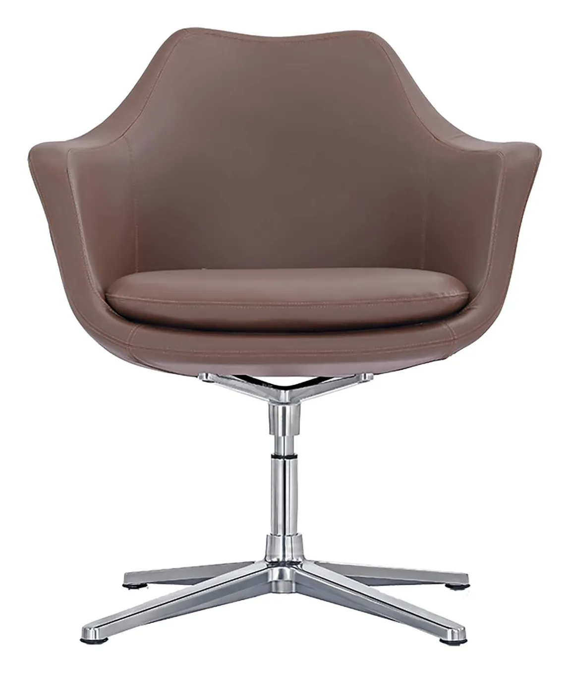 Flared Faux Leather Chair