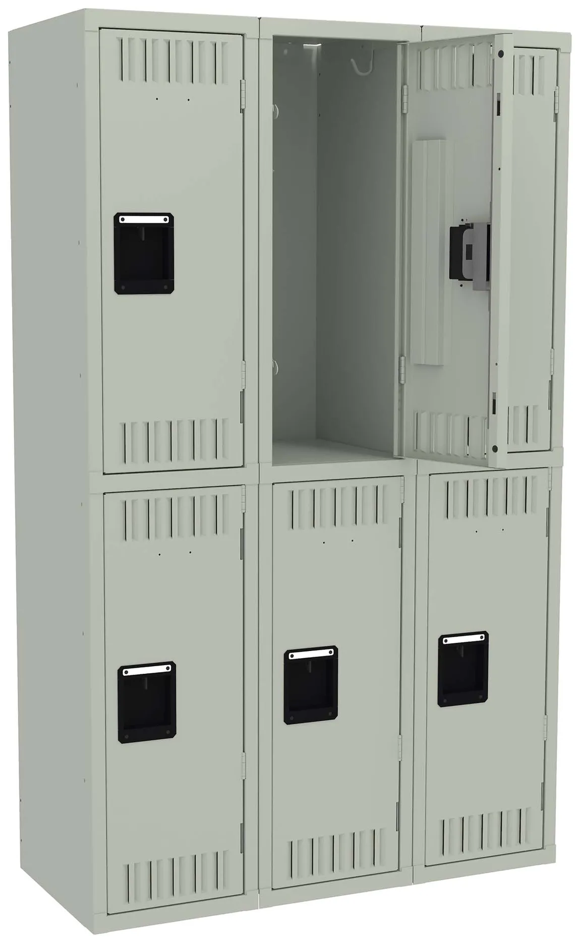 Three Double-Tier Lockers