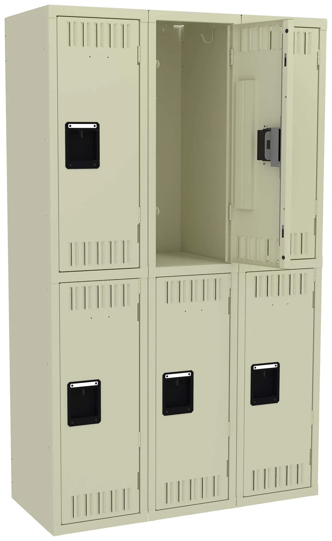 Three Double-Tier Lockers