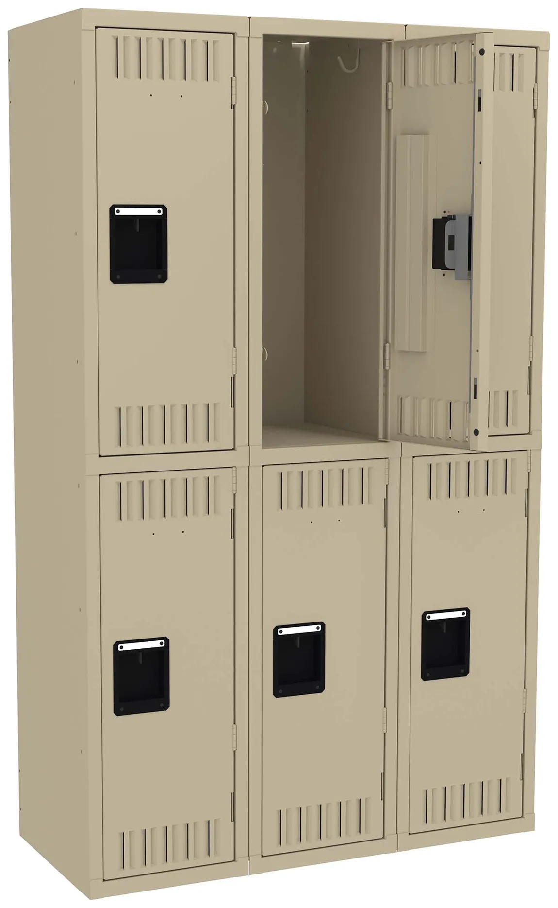 Three Double-Tier Lockers