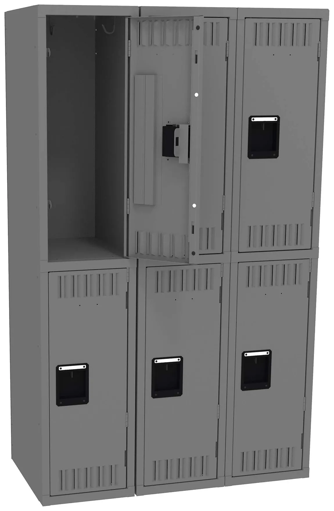 Three Double-Tier Lockers