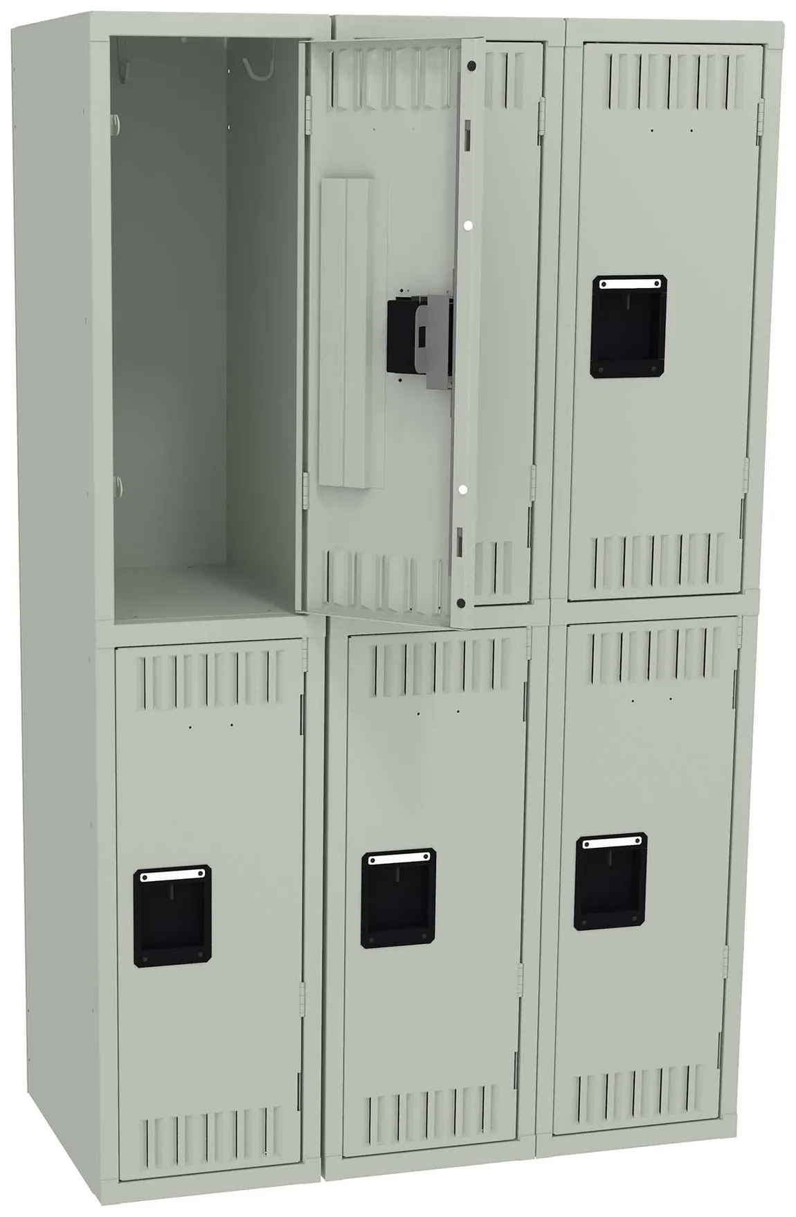 Three Double-Tier Lockers