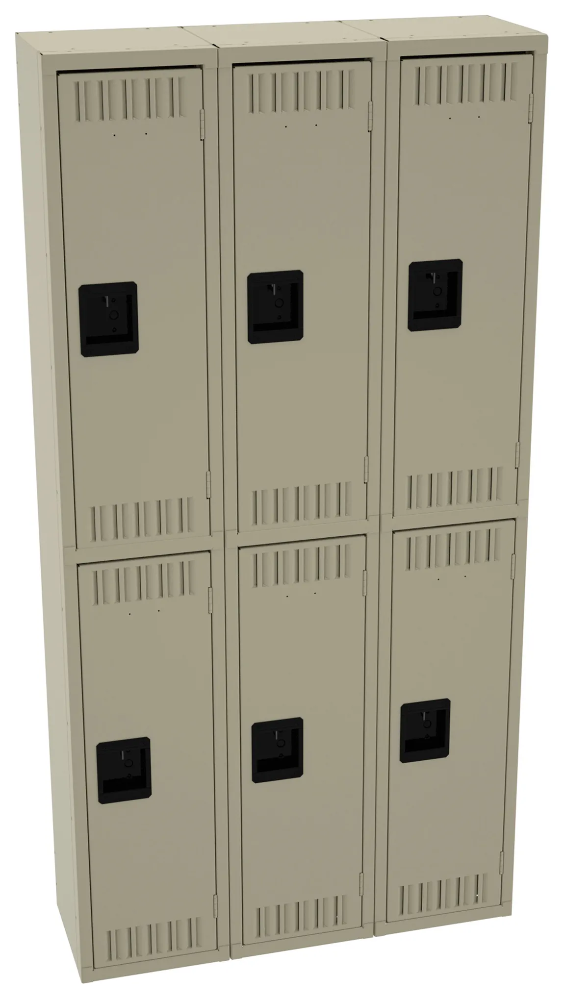 Three Double-Tier Lockers