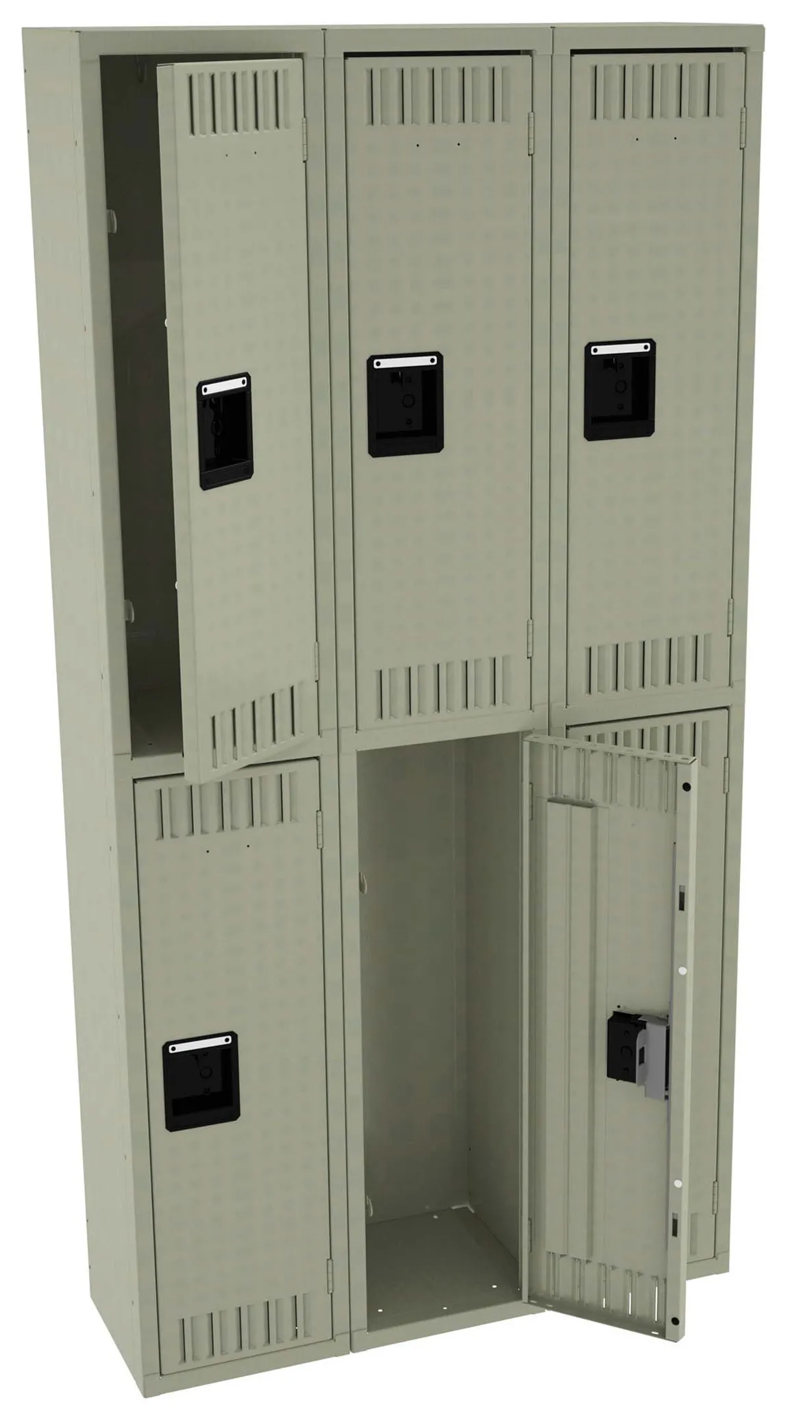 Three Double-Tier Lockers