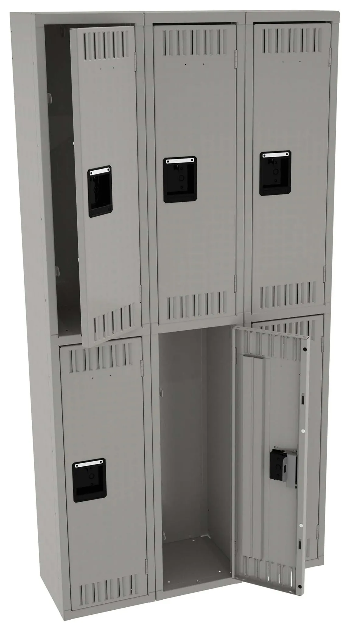 Three Double-Tier Lockers