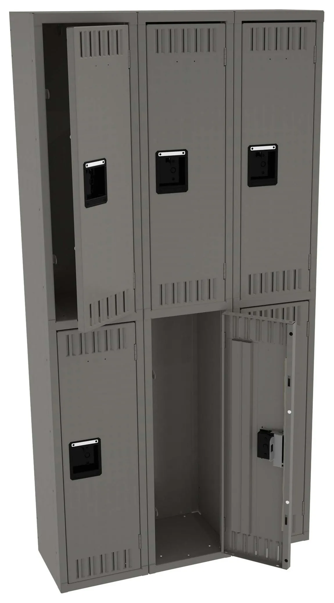 Three Double-Tier Lockers