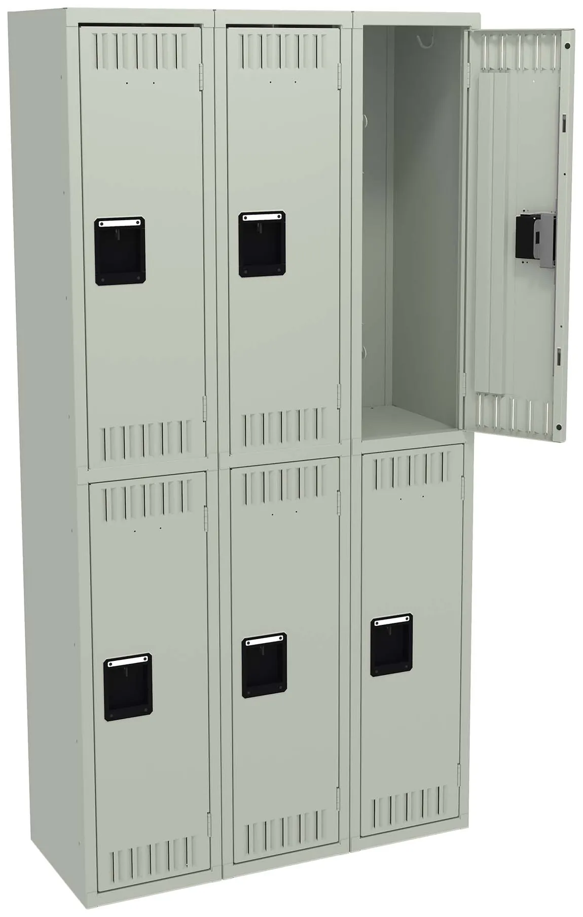 Three Double-Tier Lockers