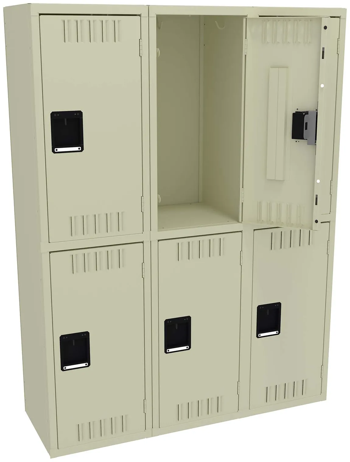 Three Double-Tier Lockers