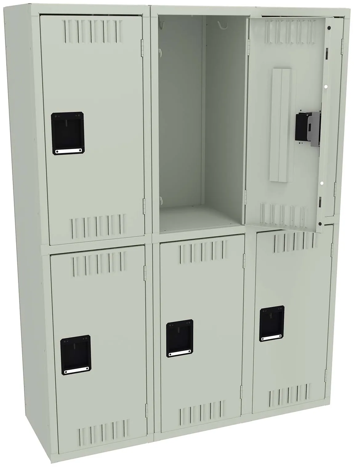 Three Double-Tier Lockers