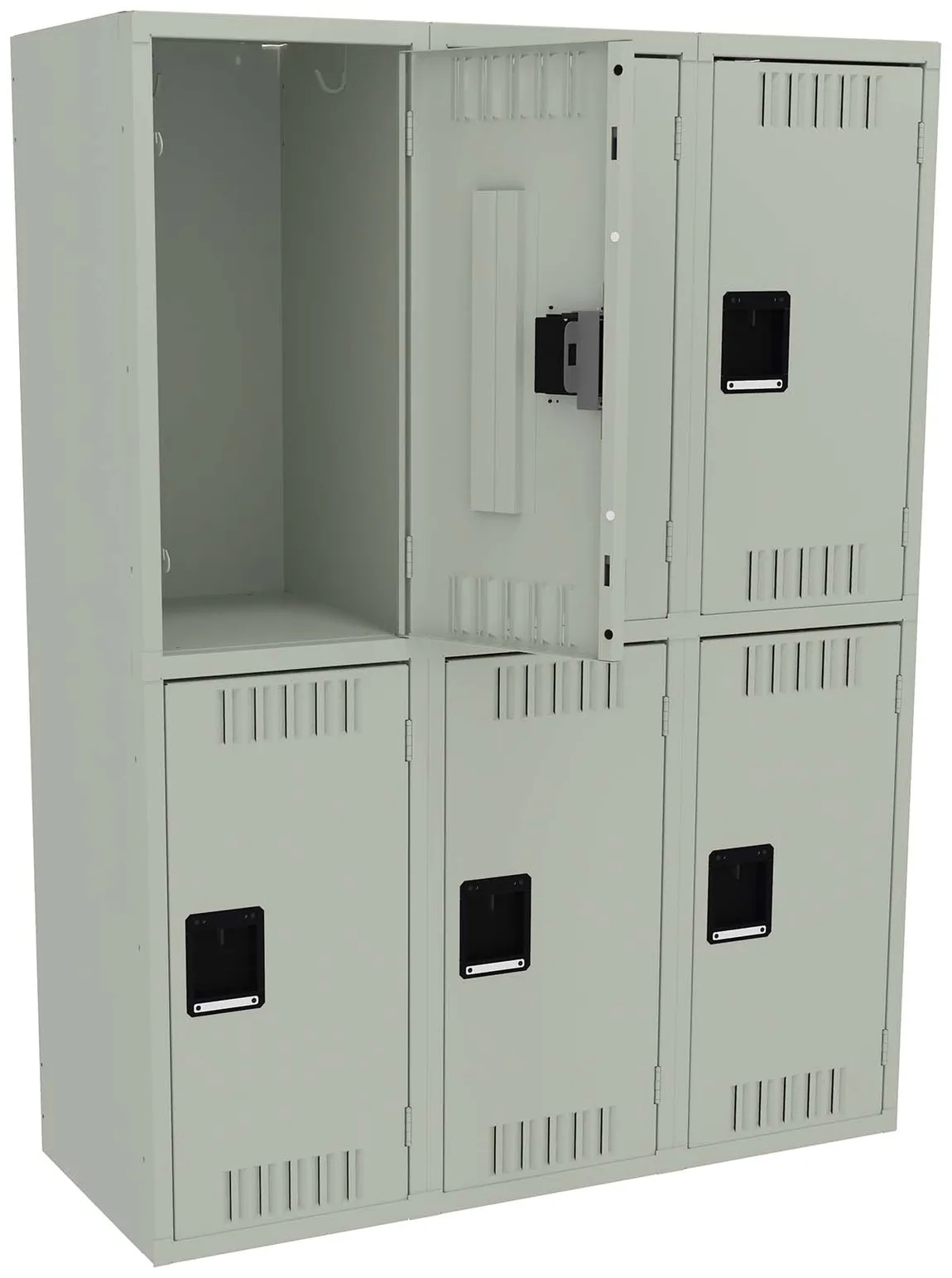 Three Double-Tier Lockers